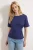 TRENDYOLMİLLA Dames Donkerblauw Effen Kort Getailleerd Blouses