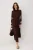 Trendyol Modest Dames Bruin Geborduurd Maxi Lang Casual Skater Modest Jurken