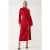 Asymmetrische Kraag Bodycon Midi Jurk met Splits