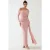 Asymmetrische Kraag Bodycon Maxi Jurk