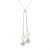 Ketting ketting duo verse verse watercultuur kralen 6-7 mm rozen, preciosa kristal en zilver 925