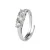 Trilogy Ring Zirkoniumoxides Sieraden Zilver 925 Verstelbaar – Maria