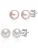 Lulu & Jane Oorbellen  pink / wit