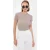 Geverfde Gewoven Korte Mouw Ronde Hals Top