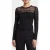 The Kooples Long-sleeved Sweater With Sheer Details Black