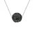 Preciosa Crystal Sphere Collier 10-11 mm Zwart Zilver 925