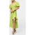 French Connection Islay Linen Midi Skirt Cactus Green
