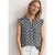 Street One Dames Top met verschillende texturen en gehaakte details in Blauw