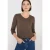 Cecil Dames Shirt met lange mouwen en V-hals in Beige