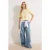 TRENDYOLMİLLA Dames Donkerblauw Effen Lang Regular fit T-shirts