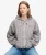 Geruite Raglan Windbreaker Jas Relaxed Pasvorm Blauw