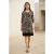 Jurk met geometrische print en vetersluiting