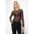 TRENDYOLMİLLA Dames Bruin Effen Lang Getailleerd Blouses