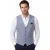 A Fish Named Fred gemeleerd gilet blauw normale fit