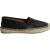 Gucci Guccissima Signature Espadrille Flats in Zwart Leer
