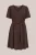 WE Fashion – Dames jurk met plooidetail – Curve – Regular fit – Donkerbruin – Viscose – Plus Size