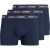 Jack & Jones Heren plus size boxershorts trunks jaccorp old logo 3-pack effen donker