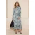 Dames maxi-jurk met dierenprint, lange, casual/dagelijkse A-lijn jurk met hijab