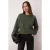 TRENDYOLMİLLA Dames Kaki Effen Lang Regular fit Sweatshirts