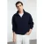 TRENDYOL MAN Heren Donkerblauw Slogan Lang Oversized Sweatshirts