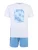 Karl Lagerfeld Pyjama kort  azuur / hemelsblauw / wit
