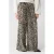 Shoeby wide leg high waist broek met panterprint bruin