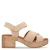 Manfield suède sandalen beige