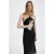 Mango maxi jurk met kant zwart