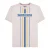 Lambretta Heren verticaal streep T-shirt (Witkap grijs)