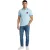 Aquascutum Polo-shirt voor heren met geborduurde patch (Blue Cielo)