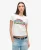Superdry Vrouwen Cali Sticker T-shirt met Aansluitende Pasvorm Wit