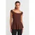 Aansluitend Geribbelde Peplum Blouse