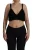 Dolce & Gabbana Zwarte Katoenen Bustier Korte Gehaakte Tanktop voor Dames