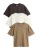 Next Shirt  donkerbruin / kaki / wit