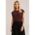 WE Fashion top met lurex donkerrood