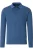 Redmond Casual Poloshirt lange mouw blauw, Effen