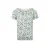 No Way Monday blouse met all over print lichtblauw