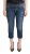 Dolce & Gabbana Blauwe Gewassen Midden Taille Denim Logo Cropped Dames Jeans