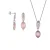 Orphelia Dames 925 Sterling Zilveren Set: Ketting-Hanger + Oorbellen – Zilver SET-5915