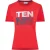 Head Dames/Dames Club Lisa Crew Hals T-shirt (Rood)