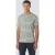 No Excess T-shirt Crewneck Melange Stripes Aqua