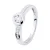 Diamond Solitaire ondersteund 0070 Cts Illusion 1 Ct wit goud