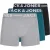 Jack & Jones Heren boxershorts trunks sense 3-pack effen grijs/blauw/zwart