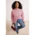 Trendyol Curve Dames Bordeaux Effen Lang Regular fit Grote maten Overhemden