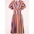 Topvintage exclusive ~ Sadie Stripes swing jurk in mosterdgeel en multi