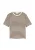 COMMA Shirt  donkerbruin / wit