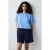Dames Effen Gebreide Ronde Hals T-shirt