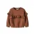 LIL’ ATELIER MINI loose fit sweater met ruches – bruin