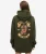 Tattoo Jurk met Capuchon en Stras Khaki