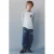 Mango Kids baggy jeans met patches – mediumblauw